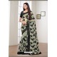 Multi Colour Net Embroidered Party Wear Designer Saree