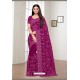 Tremendous Purple Net Party Wear Designer Saree