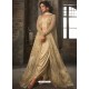 Golden Soft Net Embroidered Designer Suit