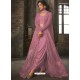 Light Pink Soft Net Embroidered Designer Suit