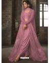 Light Pink Soft Net Embroidered Designer Suit