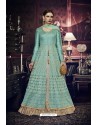 Turquoise Heavy Embroidered Designer Wedding Suit