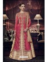 Rani Pink Heavy Embroidered Designer Wedding Suit