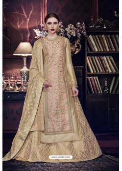 Beige Heavy Embroidered Designer Wedding Suit