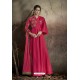 Rani Pink Party Wear Readymade Soft Tapeta Silk Gown