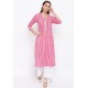 Pink Printed Readymade Casual Wear Kurti