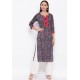 Dark Grey Readymade Casual Wear Kurti