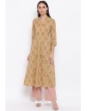 Beige Readymade Casual Wear Kurti