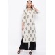 Off White Readymade Casual Wear Kurti