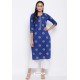 Royal Blue Readymade Casual Wear Kurti