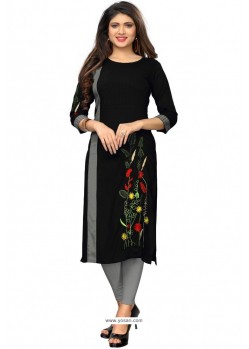 Black Readymade Casual Wear Kurti