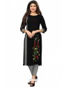 Black Readymade Casual Wear Kurti