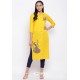 Yellow Readymade Casual Wear Kurti