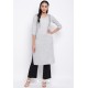 Light Grey Readymade Casual Wear Kurti