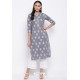 Grey Readymade Casual Wear Kurti