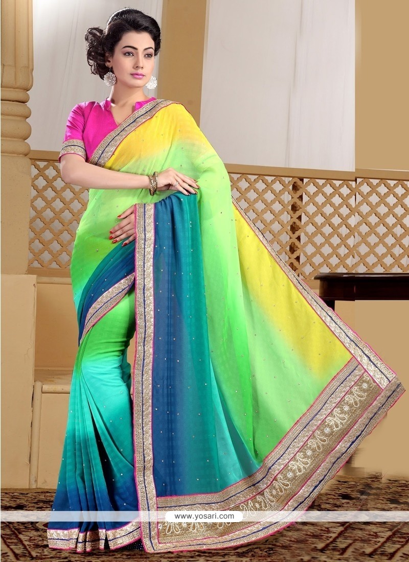 Best Faux Chiffon Contemporary Style Saree