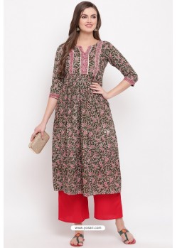 Mehendi Readymade Casual Wear Kurti