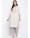 Off White Readymade Casual Wear Kurti