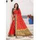 Red Latest Designer Weaving Silk Saree