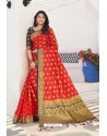 Red Latest Designer Weaving Silk Saree