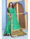 Jade Green Latest Designer Weaving Silk Saree