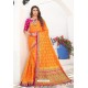 Orange Latest Designer Weaving Silk Saree