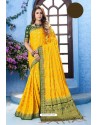 Yellow Latest Designer Weaving Silk Saree