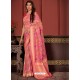 Hot Pink Banarasi Silk Heavy Designer Saree