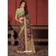 Maroon Banarasi Silk Heavy Designer Saree