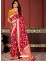 Rani Pink Banarasi Silk Heavy Designer Saree