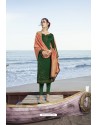 Dark Green Pure Satin Georgette Party Wear Straight Suit