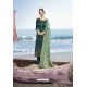 Teal Pure Satin Georgette Party Wear Straight Suit