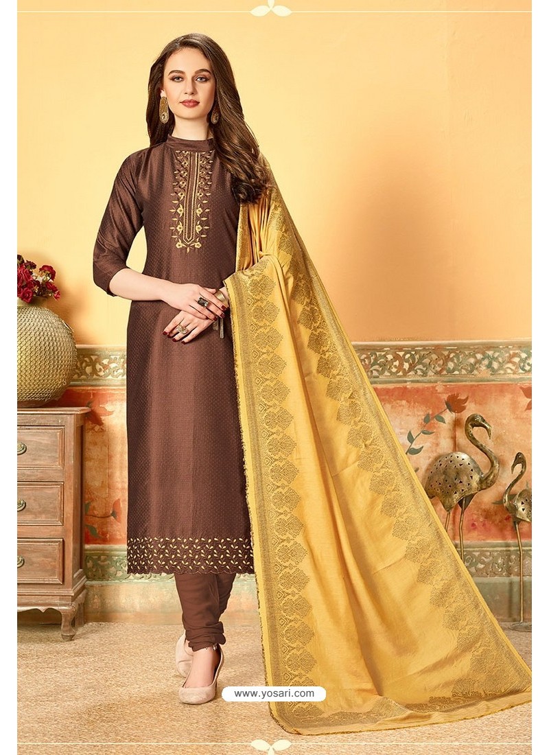 Beautiful Brown 🤎 Punjabi Suit Design 2023 | Latest Brown colour Punjabi  suit design - YouTube