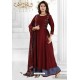 Maroon And Purple Art Silk Party Wear Designer Suit