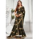 Mehendi Silk Designer Embroidered Saree