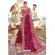 Medium Violet Heavy Designer Burfi Silk Saree