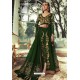 Dark Green Designer Georgette Heavy Embroidered Suit