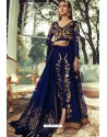 Royal Blue Designer Georgette Heavy Embroidered Suit