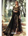 Black Designer Georgette Heavy Embroidered Suit