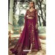 Rani Pink Designer Georgette Heavy Embroidered Suit