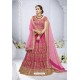 Hot Pink Heavy Designer Wedding Wear Bridal Lehenga Choli