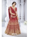 Red Bhagalpuri Designer Wedding Wear Bridal Lehenga Choli