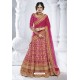 Rani Pink Bhagalpuri Designer Wedding Wear Bridal Lehenga Choli