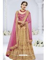 Beige And Rani Heavy Designer Wedding Wear Bridal Lehenga Choli