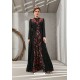 Black Poly Organdy Latest Party Wear Gown