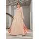 Cream Poly Organdy Latest Party Wear Gown