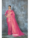 Rani Pink Pure Silk Designer Classic Saree