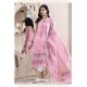 Pink Pure Cotton Party Wear Suit