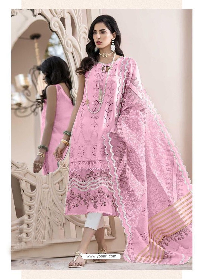 Buy Pink Pure Cotton Party Wear Suit | Designer Salwar Suits