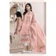 Peach Pure Cotton Party Wear Suit